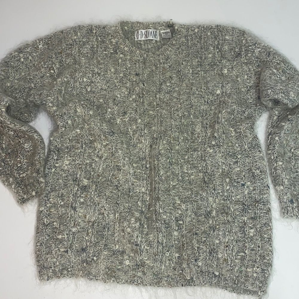 Vintage D.D. Sloane Mohair wool‎ Blend Sweater Fisherman Core B22